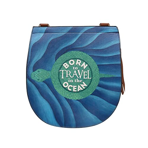 DOGO Vegane Damen Schultertaschen Umhängetaschen Ivy Bag - Born to Travel in the Ocean von DOGO