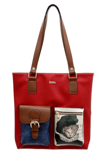 DOGO Vegane Damen Schultertaschen Umhängetaschen Multi Pocket Bag - Mon Cher von DOGO