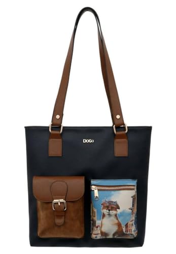 DOGO Vegane Damen Schultertaschen Umhängetaschen Multi Pocket Bag - Todo Bien von DOGO