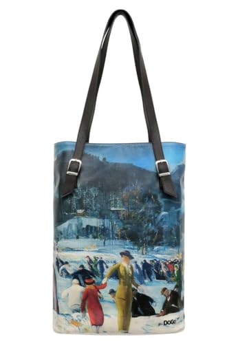 DOGO Vegane Damen Schultertaschen Umhängetaschen Tall Bag - Brush Strokes von DOGO