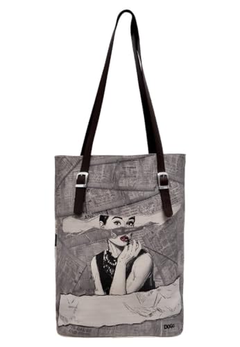 DOGO Vegane Damen Schultertaschen Umhängetaschen Tall Bag - Go Back to Being Yourself von DOGO