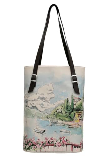 DOGO Vegane Damen Schultertaschen Umhängetaschen Tall Bag - Lago di Como von DOGO