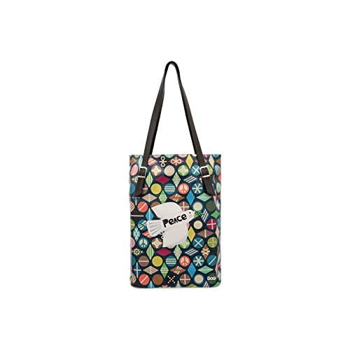 DOGO Vegane Damen Schultertaschen Umhängetaschen Tall Bag - Peace von DOGO