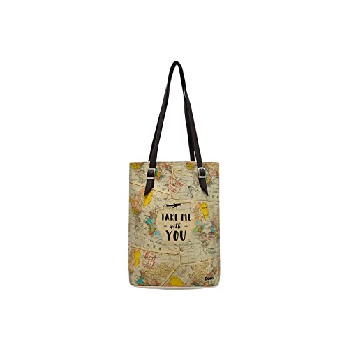 DOGO Vegane Damen Schultertaschen Umhängetaschen Tall Bag - Take me with you von DOGO