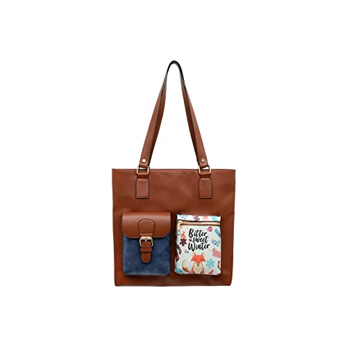 DOGO Vegane Damen Umhängetaschen - Handgefertigt Schultertaschen und Handtasche - Multi Pocket Bag - Bitter Sweet Winter von DOGO