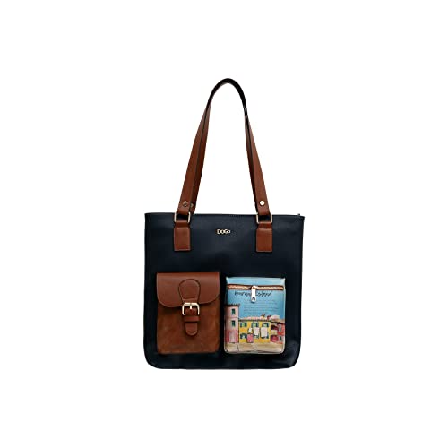 DOGO Vegane Damen Umhängetaschen - Handgefertigt Schultertaschen und Handtasche - Multi Pocket Bag - Burano Island von DOGO