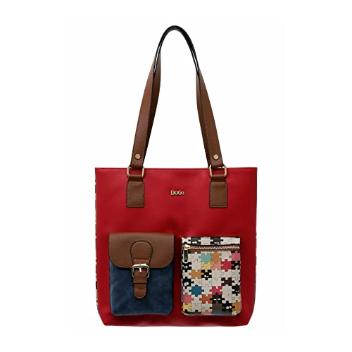 DOGO Vegane Damen Umhängetaschen - Handgefertigt Schultertaschen und Handtasche - Multi Pocket Bag - In the puzzle von DOGO