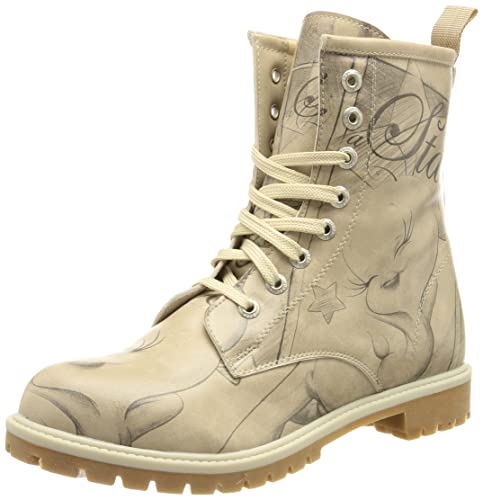 DOGO WB Vegane Damen Boots Stiefeletten - Tweety Sketch 36 von DOGO