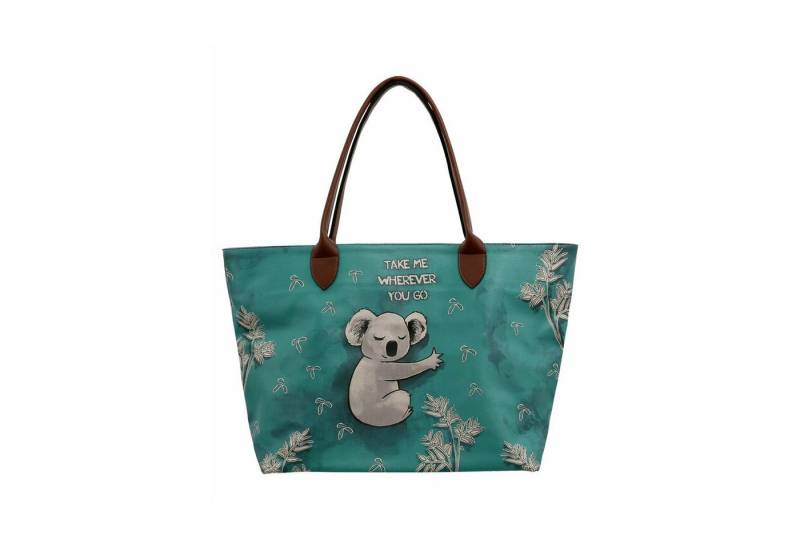 DOGO Weekender Weekender Schultertaschen Koala Hug Damen Schultertasche, Handgefertigt von DOGO