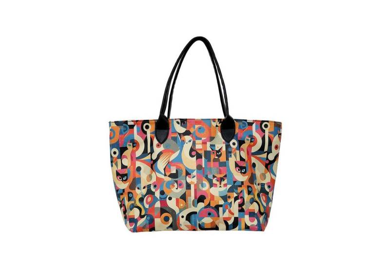 DOGO Weekender Weekender Schultertaschen Geocat Damen Schultertasche, Handgefertigt von DOGO