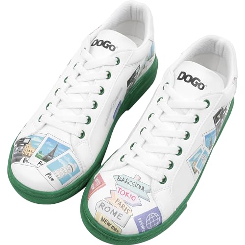 DOGO Weiße Sneaker für Damen – handgefertigte Damenmode Sneaker, veganes Leder und einzigartiges Design, bequeme Schuhe für Damen, Ace Sneakers, Ready to Travel, 41 EU von DOGO