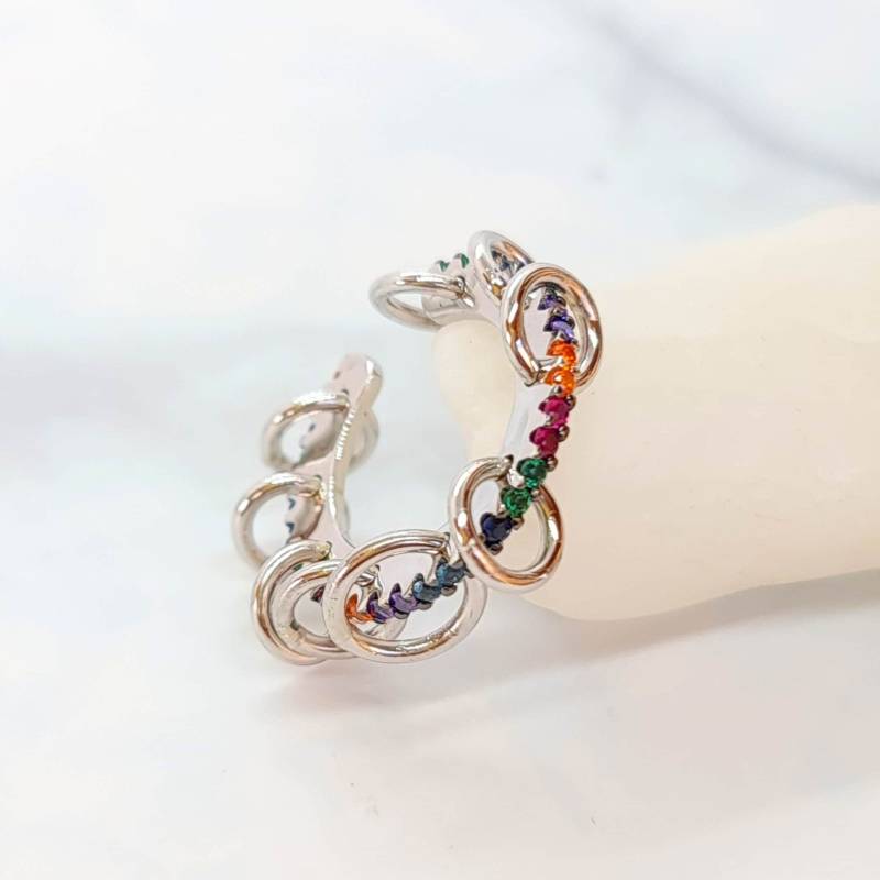 Hoop Ear Cuff, Handgemachter 925 Silber 14K Vergoldet High Quality Kein Loch Nötig, Minimal Punk Cuff von DOHMANSTONE