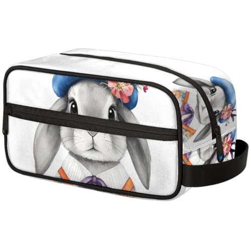 Kosmetiktasche mit großem Fassungsvermögen, Make-up-Tasche, Kulturbeutel, tragbare Aufbewahrung mit Griff, geeignet für Geschäftsreisen, Fitness, Urlaub, für Männer und Frauen, eleganter Hut von DOHOATI