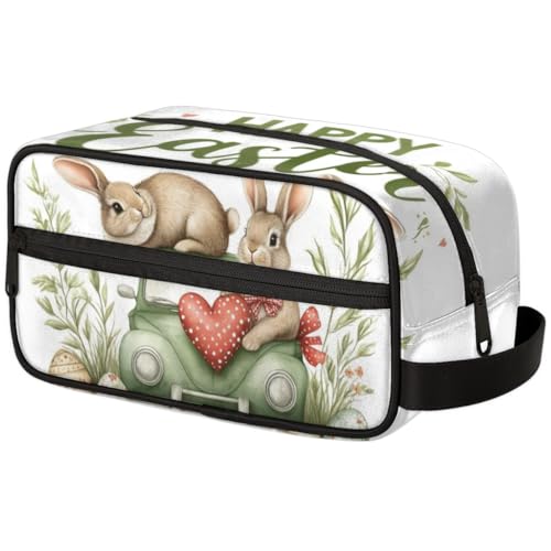 Kosmetiktasche mit großer Kapazität – Make-up-Tasche, Kulturbeutel, tragbare Aufbewahrung mit Griff, geeignet für Geschäftsreisen, Fitness, Urlaub, für Männer und Frauen, verträumtes Ostern von DOHOATI