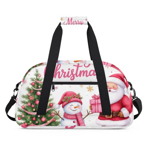 Wasserabweisende Sporttasche – mit Fach, ideal für Sport und Handgepäck, Wochenendreisen für Mädchen, Jungen, Männer und Frauen, 48 x 26,9 x 22,1 cm, Heilung – Stil Weihnachten von DOHOATI