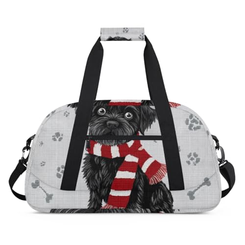 Wasserabweisende Sporttasche – mit Fach, ideal für Sport und Handgepäck, Wochenendreisen für Mädchen, Jungen, Männer und Frauen, 48 x 26,9 x 22,1 cm, heilender Hund mit Schal Wasserabweisende Sporttasche – mit Fach, ideal für Sport und Handgepäck, Wochenendreisen für Mädchen, Jungen, Männer und Frauen, 48 x 26,9 x 22,1 cm, heilender Hund mit Schal von DOHOATI