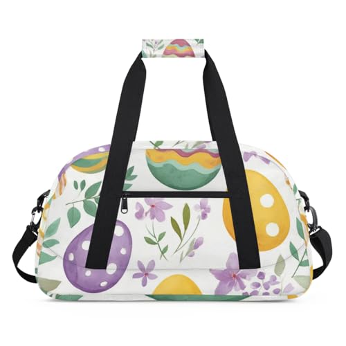 Wasserabweisende Sporttasche – mit Fach, ideal für Sport und Handgepäck, Wochenendreisen für Mädchen, Jungen, Männer und Frauen, 48 x 26,9 x 22,1 cm, verzauberte Ostern von DOHOATI