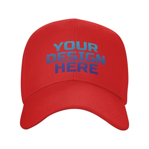 DOHXQM Benutzerdefinierte Baseball -Kappe Design Ihre eigenen Hüte Benutzerdefinierten Hats Logo Personalisierte Baseball Cap Benutzerdefinierte Hut Fügen Sie Ihr eigenes Design/Text/Fotos von DOHXQM