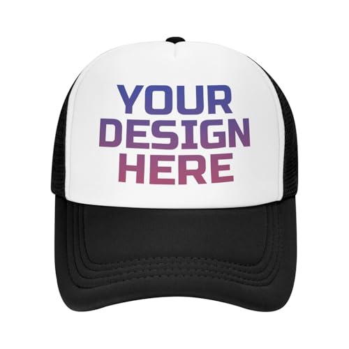 DOHXQM Benutzerdefinierte Baseball -Kappe Design Ihre eigenen Hüte Benutzerdefinierten Hats Logo Personalisierte Baseball Cap Benutzerdefinierte Hut Fügen Sie Ihr eigenes Design/Text/Fotos von DOHXQM