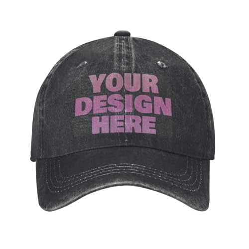 DOHXQM Benutzerdefinierte Baseball -Kappe Design Ihre eigenen Hüte Benutzerdefinierten Hats Logo Personalisierte Baseball Cap Benutzerdefinierte Hut Fügen Sie Ihr eigenes Design/Text/Fotos von DOHXQM