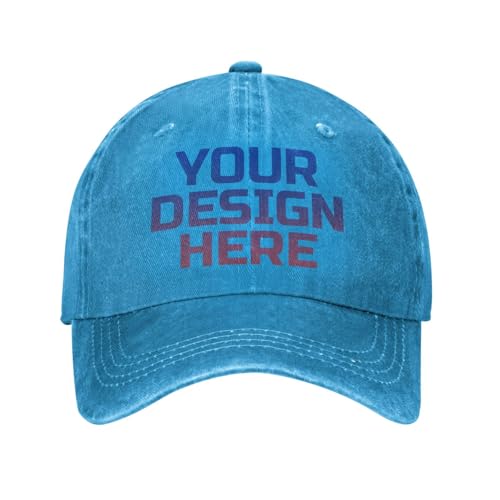 DOHXQM Benutzerdefinierte Baseball -Kappe Design Ihre eigenen Hüte Benutzerdefinierten Hats Logo Personalisierte Baseball Cap Benutzerdefinierte Hut Fügen Sie Ihr eigenes Design/Text/Fotos von DOHXQM