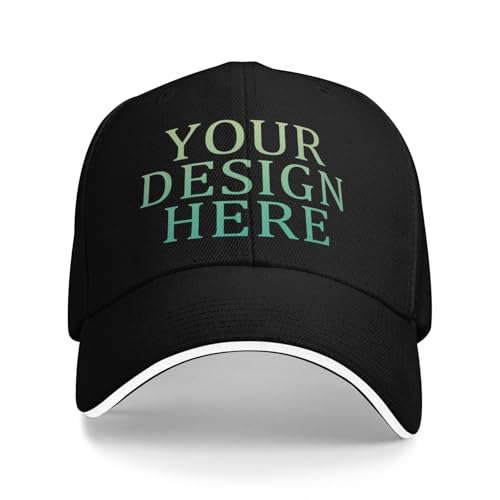 DOHXQM Benutzerdefinierte Baseball -Kappe Design Ihre eigenen Hüte Benutzerdefinierten Hats Logo Personalisierte Baseball Cap Benutzerdefinierte Hut Fügen Sie Ihr eigenes Design/Text/Fotos von DOHXQM
