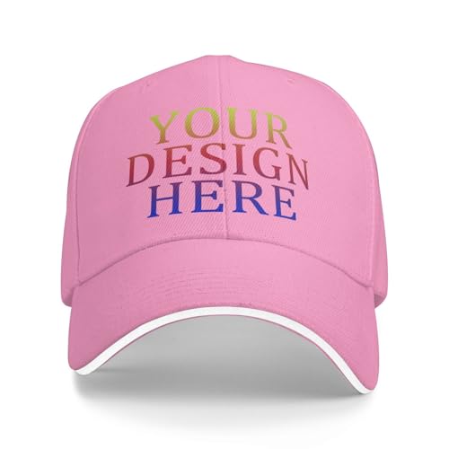 DOHXQM Benutzerdefinierte Baseball -Kappe Design Ihre eigenen Hüte Benutzerdefinierten Hats Logo Personalisierte Baseball Cap Benutzerdefinierte Hut Fügen Sie Ihr eigenes Design/Text/Fotos von DOHXQM