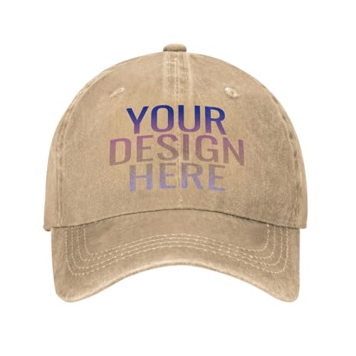 DOHXQM Benutzerdefinierte Baseball -Kappe Design Ihre eigenen Hüte Benutzerdefinierten Hats Logo Personalisierte Baseball Cap Benutzerdefinierte Hut Fügen Sie Ihr eigenes Design/Text/Fotos von DOHXQM