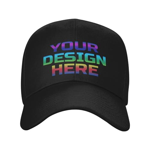 DOHXQM Benutzerdefinierte Baseball -Kappe Design Ihre eigenen Hüte Benutzerdefinierten Hats Logo Personalisierte Baseball Cap Benutzerdefinierte Hut Fügen Sie Ihr eigenes Design/Text/Fotos von DOHXQM