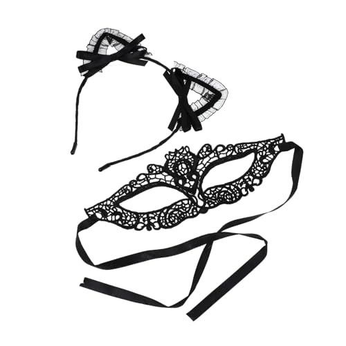 1 Satz Spitzen-Stirnband-Set dessous-sets für damen Mädchen Kleidung Schminkset Gesichtsmaske Kopfbedeckung von DOITOOL