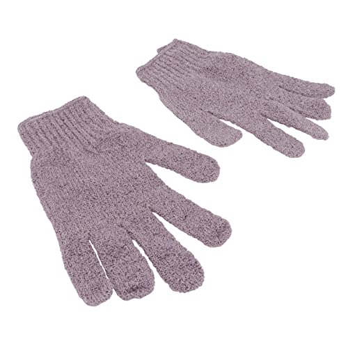 DOITOOL 1 Paar Badehandschuh Peeling Badehandschuhe aus Nylon Badewanne Gesichtsschwamm Duschhandschuh Körperbürstenhandschuh das Gesicht Duschgel Entferner Wäscher Damen Badetuch Violett von DOITOOL