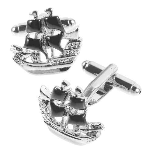 DOITOOL Manschettenknöpfe Mit Segelbootmotiv Für Herren Dekorative Hemdknöpfe Für Smoking Anzug Alltag Oder Party von DOITOOL