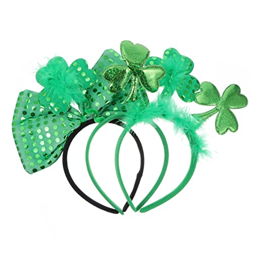 DOITOOL 1 Satz 3 Stk Irisches Stirnband Make-up-stirnbänder Für Frauen St. Patricks Day Kopfbedeckung Irish Day Kopfbedeckung Party-haare Fräulein Kleidung Plastik Feder von DOITOOL