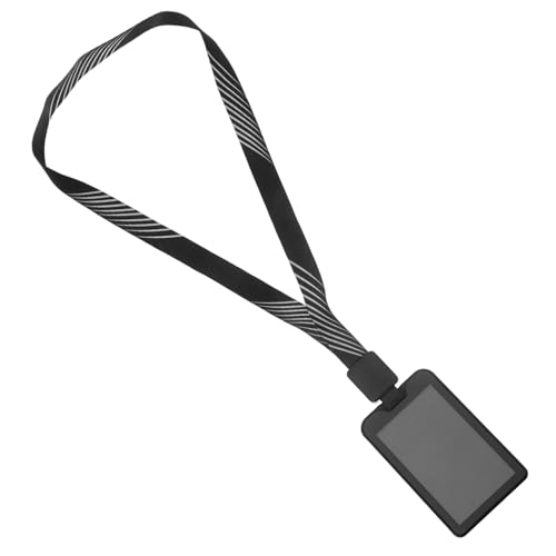 DOITOOL 1 Satz Arbeits Karten Halter Schutz Abdeckung Gestell Aufkleber Gürtel Beschützer Stand Schnalle Pro Ausweisband Inhaber Transparent Kartenhalter Kredit Abzeichen Ort Black Plastik von DOITOOL