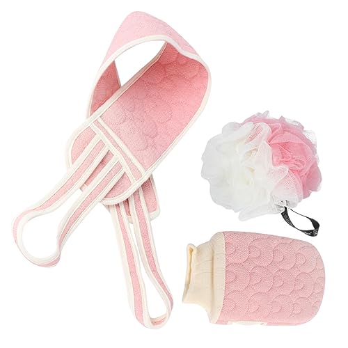 DOITOOL 1 Satz Badet Uch Badeball Set Rosa Anzüge Für Männer Mann Anzug Duschmassagehandschuh Peeling-dusch-luffa Bling Zubehör Duschkugel Rückenschrubbband Schaber Körper Fräulein von DOITOOL