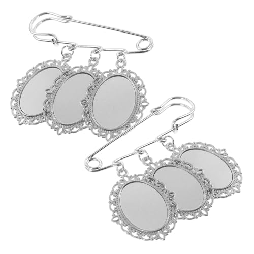 DOITOOL 1 Satz Diy Foto Brosche Thermotransfer Leere Broschen Mit Zinklegierung Anstecknadel Für Schmuckgestaltung Dekorative Pins Für Persönliche 2 Stück von DOITOOL