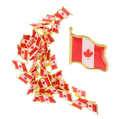DOITOOL 1 Satz Fahnenbrosche Stolz-flagge-pin National Ahornblatt-brosche Ahornblattstift Stifte Patch Damit Nicht Abzeichen Oh Länderflaggenbrosche Anstecknadeln Rot Eisen 25 Stück von DOITOOL