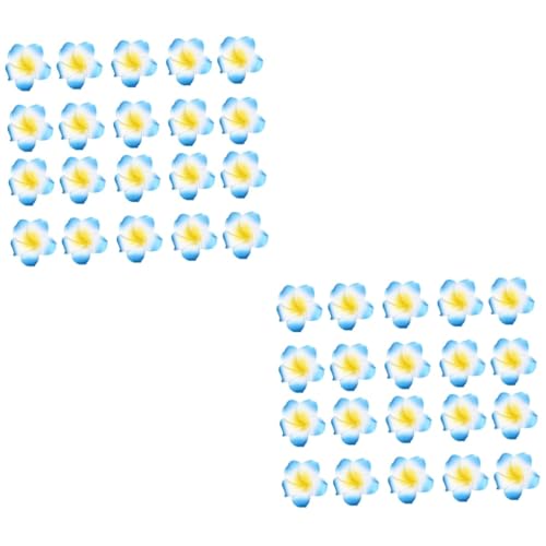 DOITOOL 1 Satz Haarklammer Blumenaccessoires Strandschaumblume Haar Tropic Party Floral Haarschmuck Haarnadel Mädchen Für Braut Hochzeit Clips Für Haare Hochzeitsdekor Blau Eva 50 Stück von DOITOOL