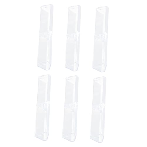 DOITOOL 1 Satz Kunststoff Stiftebox Aufbewahrung Transparent Organizer Federmäppchen Stifteetui Stiftboxen 6 Stück von DOITOOL