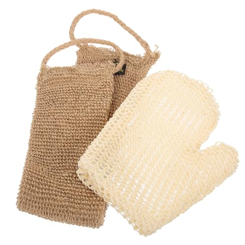 DOITOOL 1 Satz Sisal-Badeset Rückendusche Schrubber Peelingbad duschtuch Handschuhe für Männer Peeling für den Körper Badeschrubber für Damen gefrostet Schrubben Badetuch Wäscher Mann Jute von DOITOOL