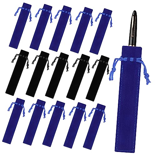 DOITOOL 1 Satz Stiftbeutel Zugband Multifunktionale Stift Hüllen Für Kugelschreiber Und Bleistifte Für Schule Und Blau Schwarz 50 Stück von DOITOOL