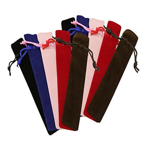 DOITOOL 1 Satz Stylische Stifttaschen Aus Plüsch Multifunktionale Federmäppchen Für Schule Kosmetik Und Münzen Schwarz Rot Braun Blau Für Schüler Und DIY Projekte 10 Stück von DOITOOL