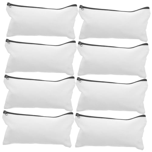 DOITOOL 1 Satz Teiliges Leerer Canvas Mäppchen Große Kapazität Federmäppchen Für Stifte Kosmetiktasche Reise Organizer Praktisch Und Langlebig Zipper Stück von DOITOOL