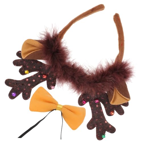 DOITOOL Kleider 1 Satz Weihnachtsstirnband Geschenke für kleine Geschenke Kostüm Stirnbänder Tiara Haarklammer Weihnachtsgeschenk Haarschmuck für Frauen Fee Kleidung Geweih Kind von DOITOOL