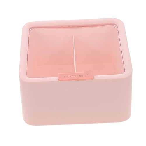 DOITOOL 1 Stk To-Go-Behälter aus Halter für Wattepads bilden Wattestäbchen Aufbewahrungsbehälter Organizer für Wattepads Kosmetik Reinigungswatte Veranstalter Abs Rosa von DOITOOL