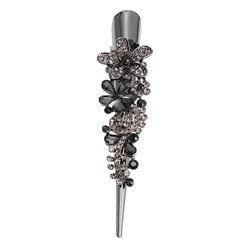 DOITOOL 1 Stück Clip Strass Besetzte Haarnadel Haarspange Bobby Pin Haarstyling Haarspange Kopfbedeckung Accessoire Grau Modischer Billed Clip Für Frauen von DOITOOL