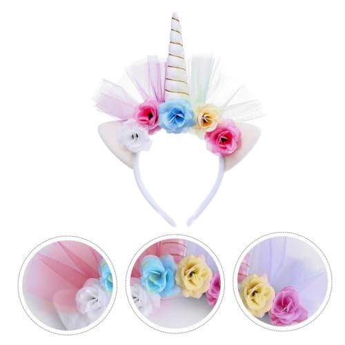 DOITOOL 1Stk Leuchtendes Einhorn-Stirnband einhorn haarspange Stirnband für Kinder Haargummis weihnachtsdeko einhorn haarband Halloween-Haarband Prinzessin Kopfbedeckung von DOITOOL