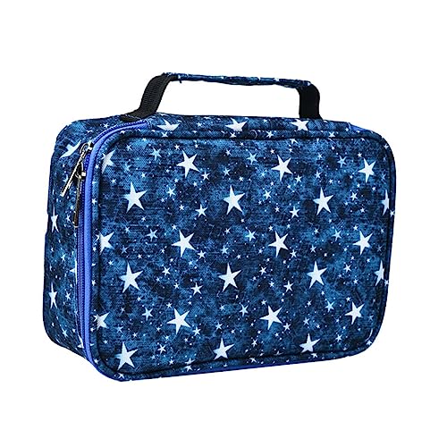 DOITOOL 1 Stück Großer Kapazitäts Stiftetui mit Mehrschichtiger Organizer für Zeichnungsstifte für Schule und Büro mit Fünfzackigem Stern von DOITOOL