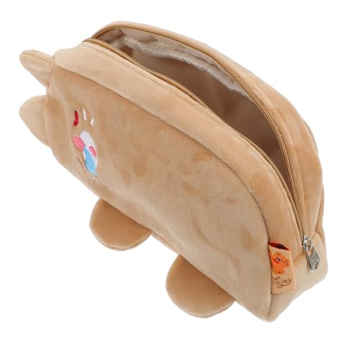 DOITOOL Plüsch Federmäppchen Katzenform Waschbar Kawaii Student Schreibwarentasche Geräumig für Stifte Organizer für Schule von DOITOOL
