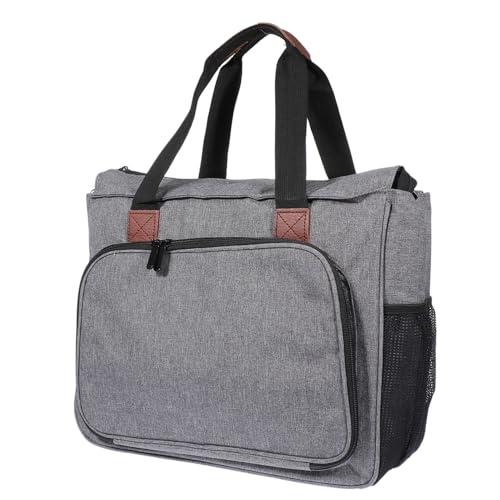 DOITOOL 1 Stück Multifunktionale Aufbewahrungstasche für Näh und Stickwerkzeuge Handgefertigte Tragtasche für Strickzubehör mit Mehreren Fächern für Zuhause und Unterwegs von DOITOOL